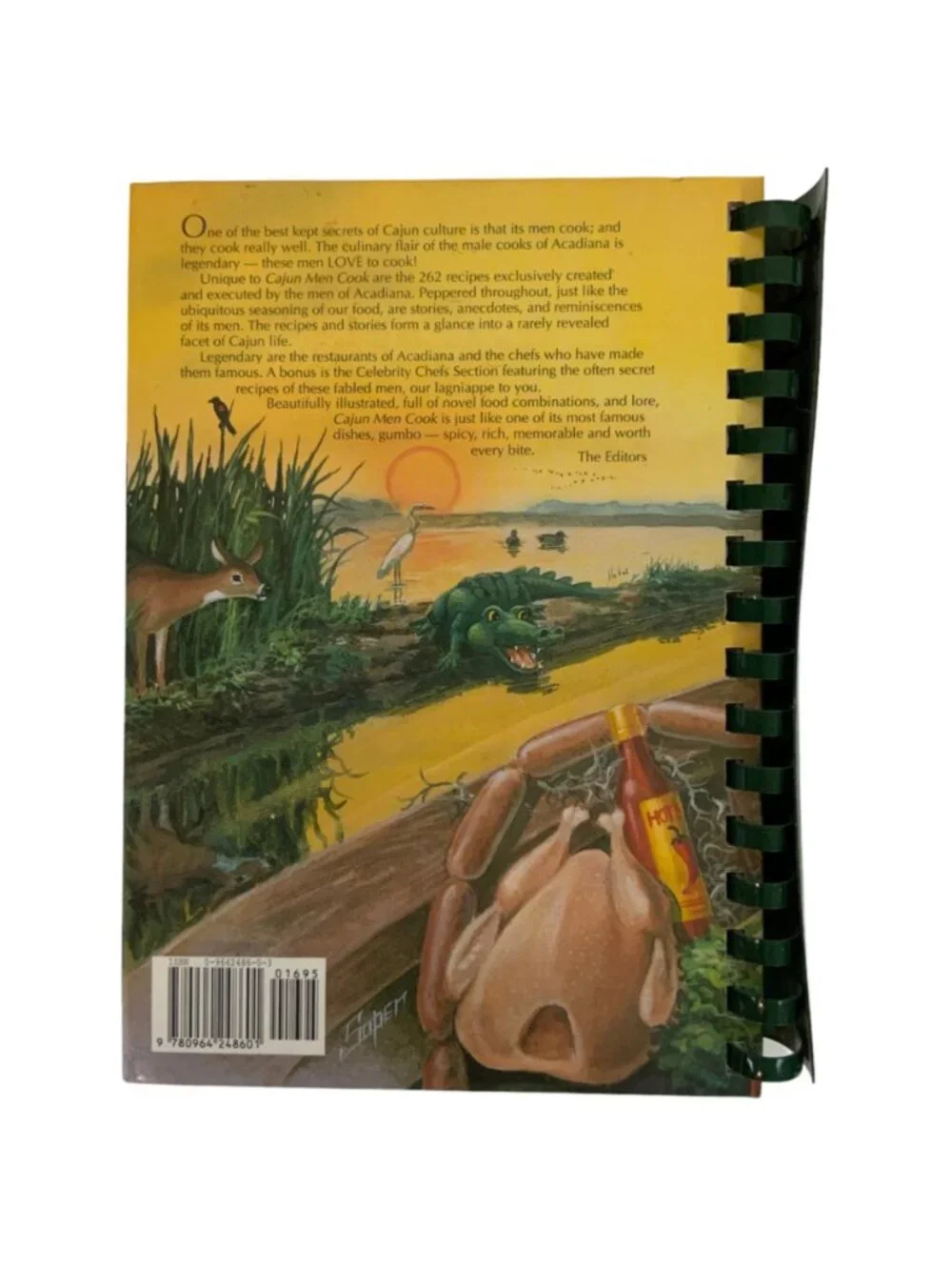 Cajun Men Cook Spiral-Bound Cookbook 1995 Recipes Stories Louisiana